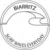 Surf waves everyday Biarritz planche plage mer vague surf planche de surf autocollant adhésif voiture support sticker logo647