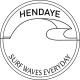 Surf waves everyday Hendaye planche plage mer vague surf planche de surf autocollant adhésif voiture support sticker logo349