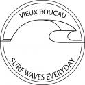 Surf waves everyday Vieux Boucau plage mer vague surf planche de surf autocollant adhésif voiture support sticker logo947