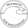Surf waves everyday Vieux Boucau plage mer vague surfer 40 Landes autocollant adhésif voiture support sticker logo947