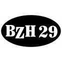 BZH 29 Finistère blanc et noir drapeau Gwenn Ha Du Breizh Bretagne auto voiture support autocollant sticker logo349