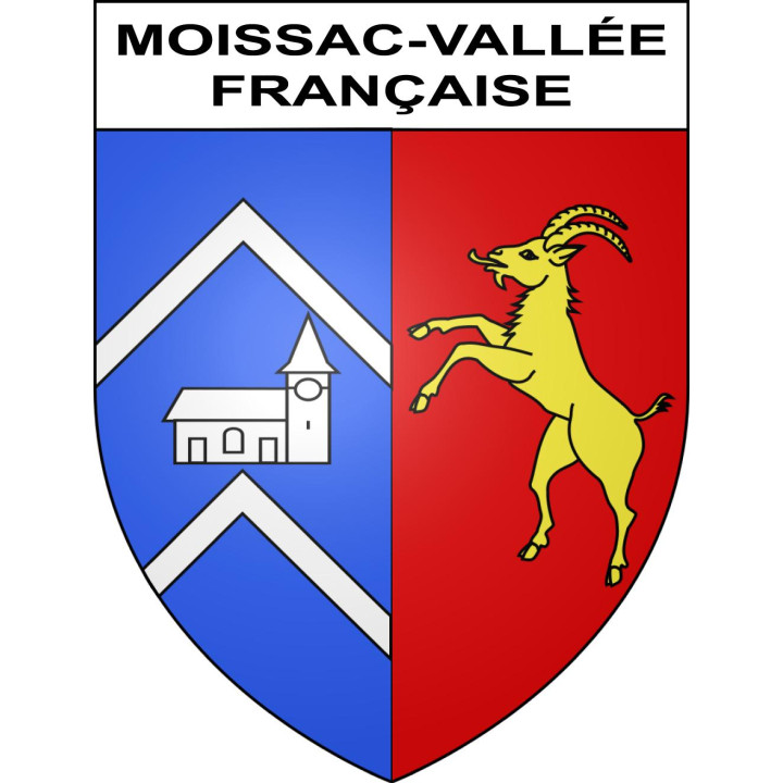 Moissac-Vallée-Française Sticker wappen, gelsenkirchen, augsburg, klebender aufkleber