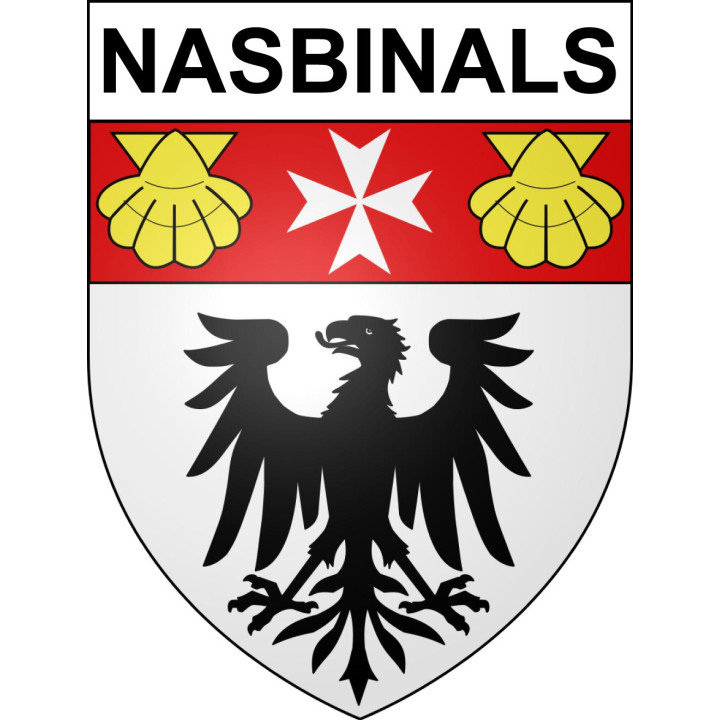 Stickers coat of arms Nasbinals adhesive sticker