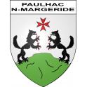 Stickers coat of arms Paulhac-en-Margeride adhesive sticker