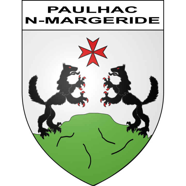 Stickers coat of arms Paulhac-en-Margeride adhesive sticker