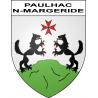 Stickers coat of arms Paulhac-en-Margeride adhesive sticker