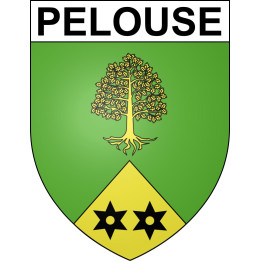 Pegatinas escudo de armas de Pelouse adhesivo de la etiqueta engomada