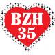 BZH 35 Ille-et-Vilaine symbole breton coeur drapeau Gwenn Ha Du Breizh Bretagne auto voiture support autocollant sticker logo826