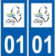 01 Cessy logo ville autocollant plaque sticker