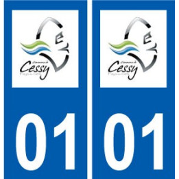 01 Cessy logo ville autocollant plaque sticker