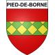 Pied-de-Borne Sticker wappen, gelsenkirchen, augsburg, klebender aufkleber