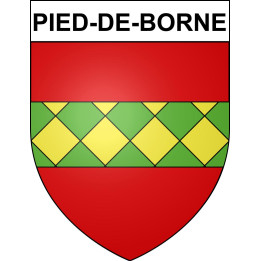 Stickers coat of arms Pied-de-Borne adhesive sticker