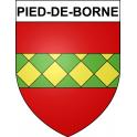 Stickers coat of arms Pied-de-Borne adhesive sticker