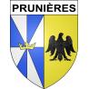Prunières 48 ville sticker blason écusson autocollant adhésif