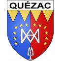 Pegatinas escudo de armas de Quézac adhesivo de la etiqueta engomada