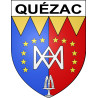 Pegatinas escudo de armas de Quézac adhesivo de la etiqueta engomada