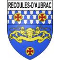 Pegatinas escudo de armas de Recoules-d'Aubrac adhesivo de la etiqueta engomada