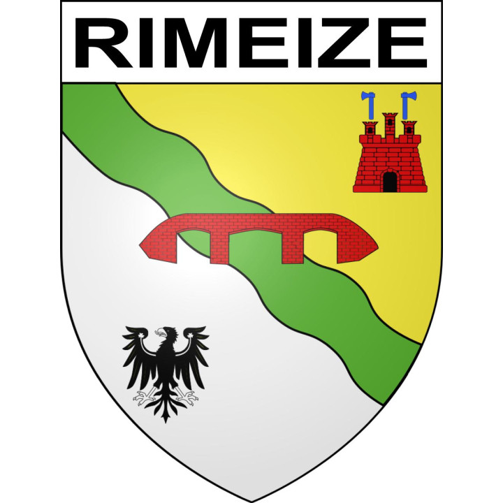 Rimeize 48 ville sticker blason écusson autocollant adhésif
