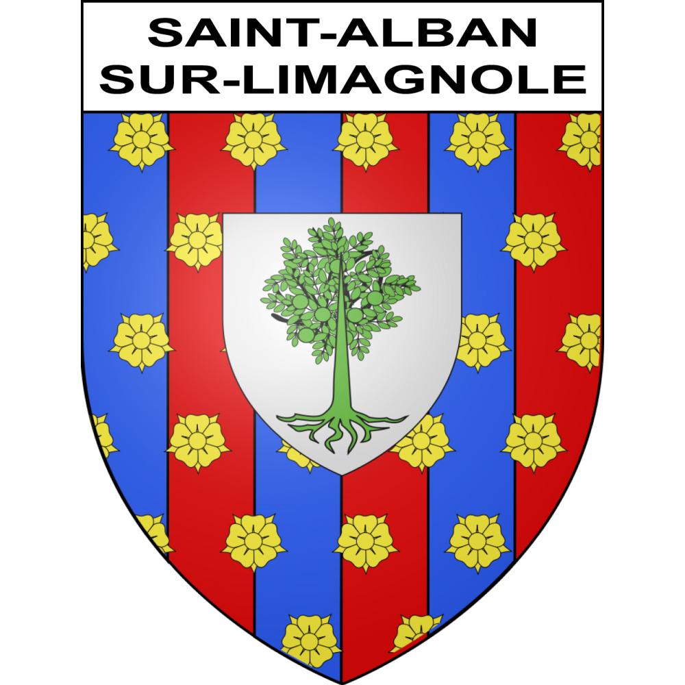 Saint-Alban-sur-Limagnole 48 ville sticker blason écusson autocollant adhésif