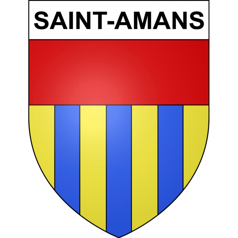 Pegatinas escudo de armas de Saint-Amans adhesivo de la etiqueta engomada