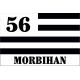 56 Morbihan drapeau Gwenn Ha Du Bretagne Breizh BZH autocollant auto voiture support sticker logo373