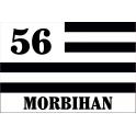 56 Morbihan drapeau Gwenn Ha Du Bretagne Breizh BZH autocollant auto voiture support sticker logo373