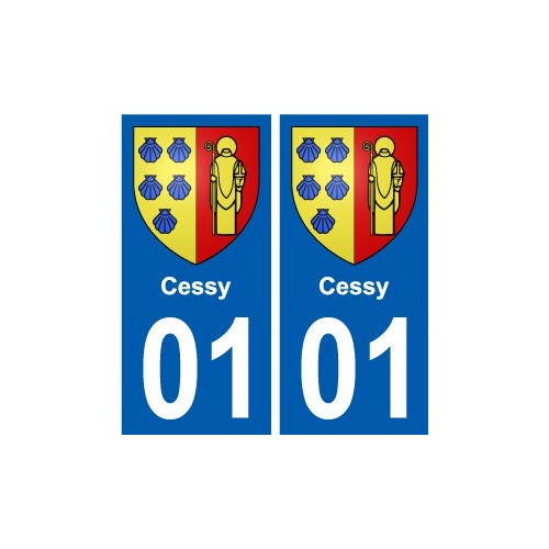 01 Cessy ville autocollant plaque sticker