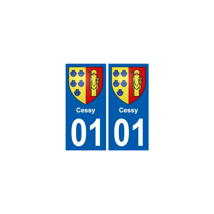 01 Cessy ville autocollant plaque sticker