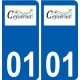 01 Ceyzériat logo ville autocollant plaque sticker