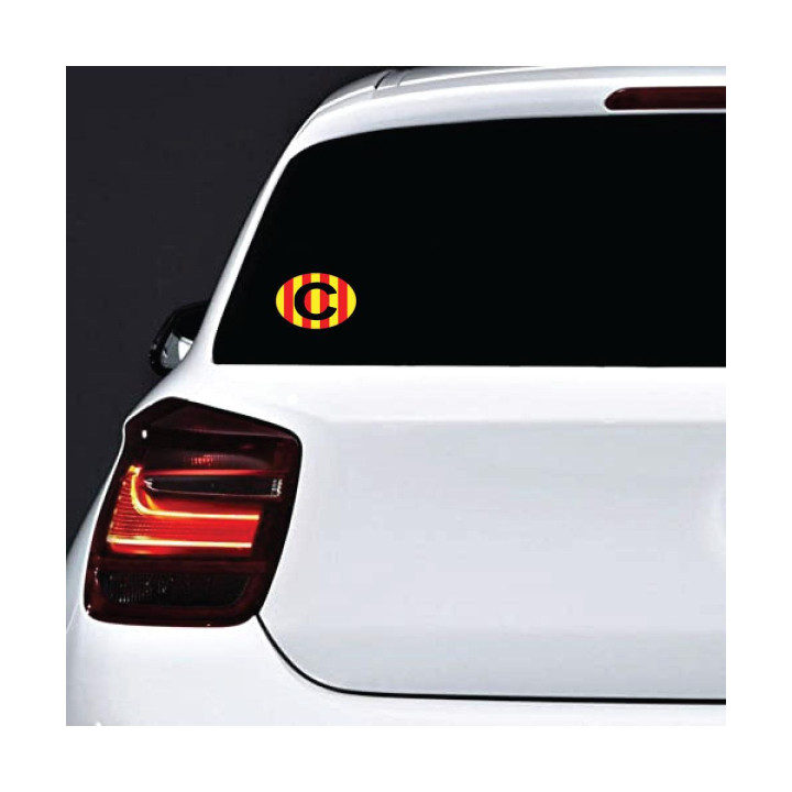 Ovale C Catalunya Catalan drapeau catalan auto voiture support autocollant sticker logo75