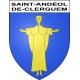Pegatinas escudo de armas de Saint-Andéol-de-Clerguem adhesivo de la etiqueta engomada