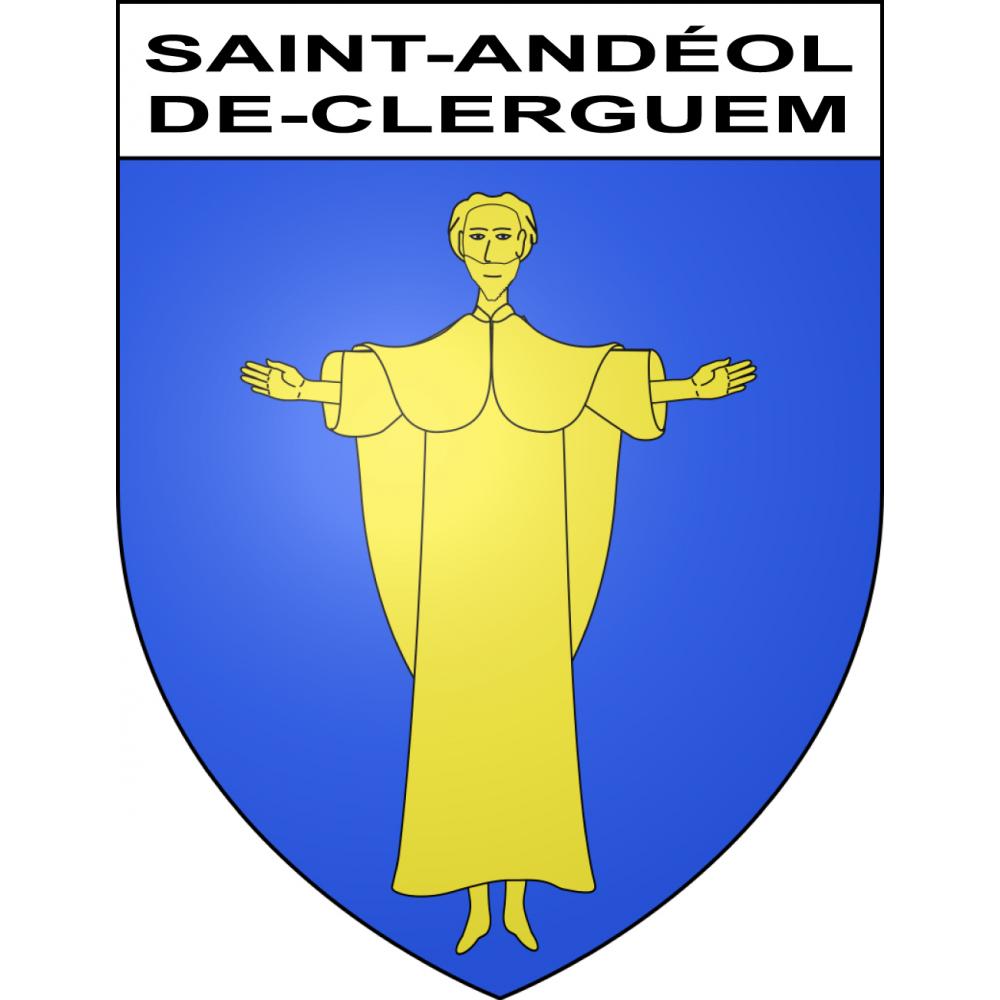 Saint-Andéol-de-Clerguem 48 ville sticker blason écusson autocollant adhésif