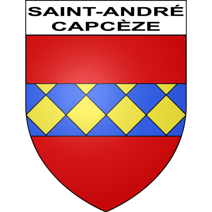 Saint-André-Capcèze Sticker wappen, gelsenkirchen, augsburg, klebender aufkleber