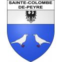 Pegatinas escudo de armas de Sainte-Colombe-de-Peyre adhesivo de la etiqueta engomada