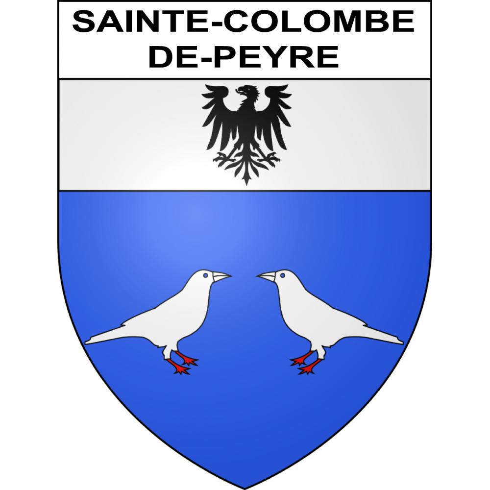 Stickers coat of arms Sainte-Colombe-de-Peyre adhesive sticker