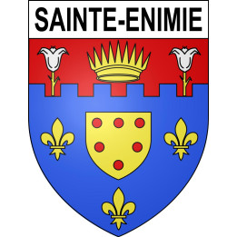 Pegatinas escudo de armas de Sainte-Enimie adhesivo de la etiqueta engomada