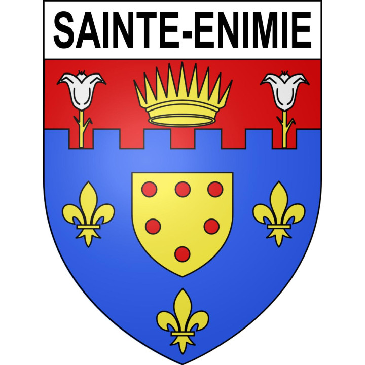 Sainte-Enimie 48 ville sticker blason écusson autocollant adhésif