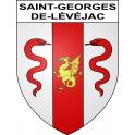 Stickers coat of arms Saint-Georges-de-Lévéjac adhesive sticker
