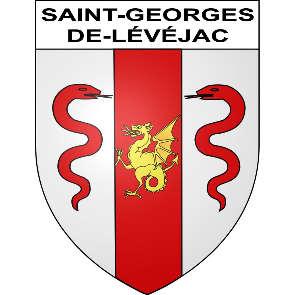 Stickers coat of arms Saint-Georges-de-Lévéjac adhesive sticker