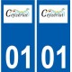 01 Ceyzériat logo ville autocollant plaque sticker