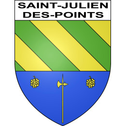 Saint-Julien-des-Points 48 ville sticker blason écusson autocollant adhésif