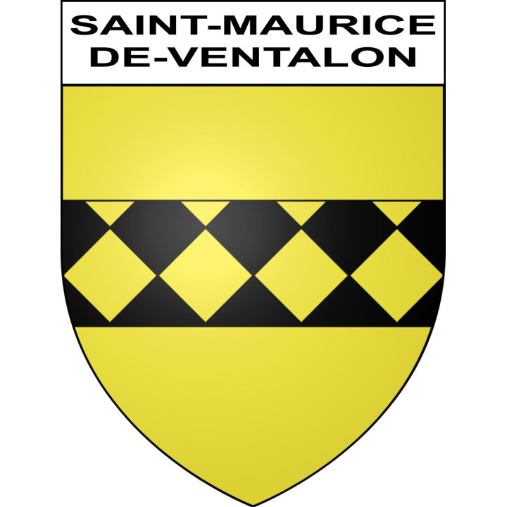 Saint-Maurice-de-Ventalon Sticker wappen, gelsenkirchen, augsburg, klebender aufkleber