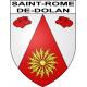 Pegatinas escudo de armas de Saint-Rome-de-Dolan adhesivo de la etiqueta engomada