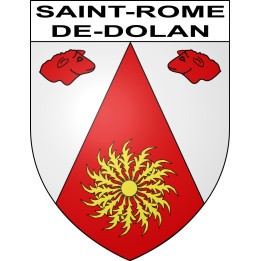 Saint-Rome-de-Dolan Sticker wappen, gelsenkirchen, augsburg, klebender aufkleber