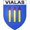 Vialas 48 ville sticker blason écusson autocollant adhésif