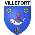 Stickers coat of arms Villefort adhesive sticker