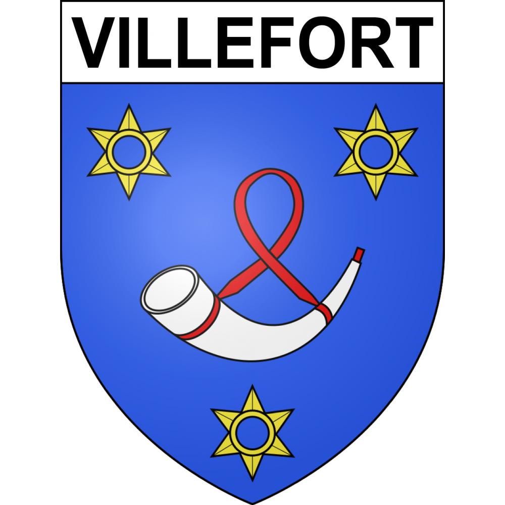 Stickers coat of arms Villefort adhesive sticker