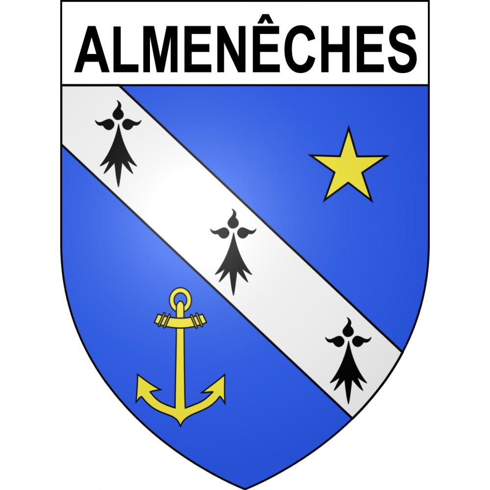Almenêches Sticker wappen, gelsenkirchen, augsburg, klebender aufkleber