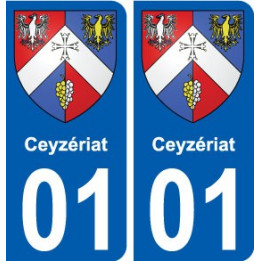 01 Ceyzériat ville autocollant plaque sticker