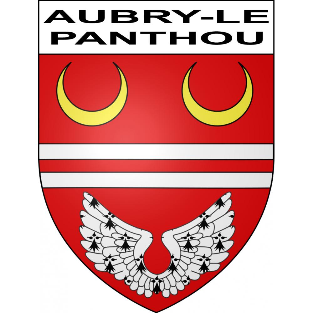 Pegatinas escudo de armas de Aubry-le-Panthou adhesivo de la etiqueta engomada